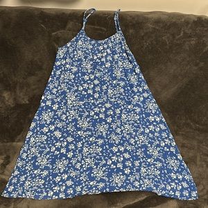 Blue knee high floral dress
